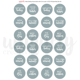 Uniquely Creative - Hello Darling - A4 Mini Cut-A-Part Sheet - Aquamarine