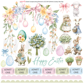 Uniquely Creative - Easter Elements - 12x12 Cut-A-Part Sheet