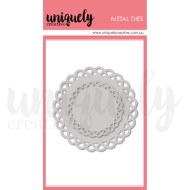 Uniquely Creative - Hello Darling - Lace Edge Circle Die Set (2pc)