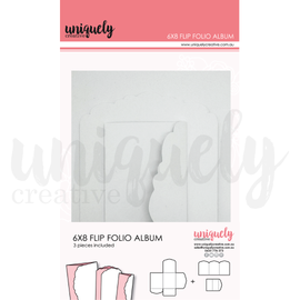 Uniquely Creative - 6"x8" Flip Folio Album - White