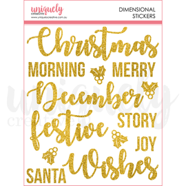 Uniquely Creative - Christmas Wishes - Dimensional Stickers