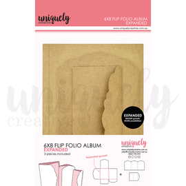 Uniquely Creative - 6"x8" Flip Folio Album - Kraft Expanded