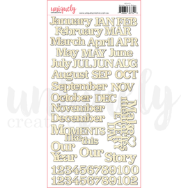 Uniquely Creative - Hello Darling - Wooden Month Stickers