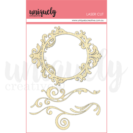 Uniquely Creative - Vintage Walls - Laser Cut Wooden Stickers