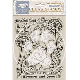 Stamperia - Create Happiness Dewdrops - "Blossoms" Acrylic Stamp 14x18cm