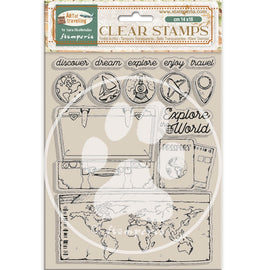 **Pre-Order** Stamperia - Art of Travelling -  Acrylic Stamp 14x18cm (ETA Mid Dec 24)