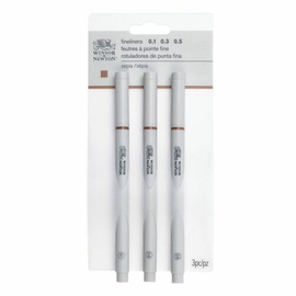 Winsor & Newton Pigment Fineliner Set - Sepia (3 pk)