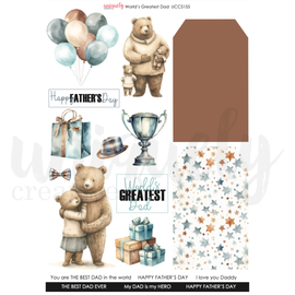 Uniquely Creative - Father's Day World's Greatest Dad - A4 Cut-A-Part Sheet