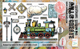 AALL & Create - A6 Photopolymer Clear Stamp Set #1111 - Loco London (18pcs)