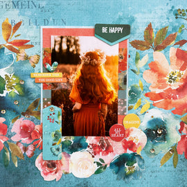 Be Happy Layout by Lisa Ryder