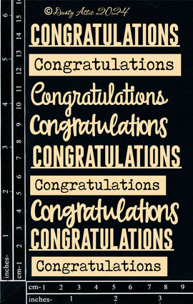 Dusty Attic - "Card Sentiments - Congratulations