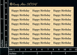 Dusty Attic - "Mini Card Sentiments - Happy Birthday"