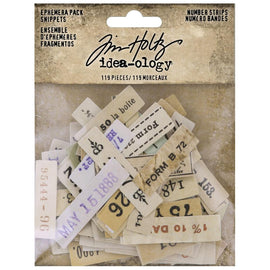 Tim Holtz Idea-ology - Ephemera Pack Snippets - Number Strips (119pcs)