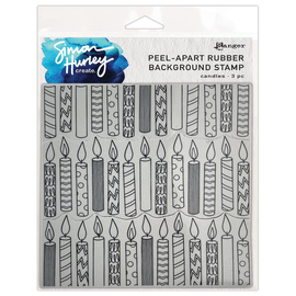 Ranger - Simon Hurley Create - Peel-Apart Rubber Background Stamp - Candles (3pc)