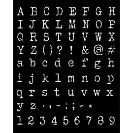 Stamperia - Best Sellers - Stencil 20x25cm - Alphabet and Numbers