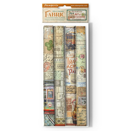 Stamperia - Art of Travelling - Fabric 30x30cm (4pcs)