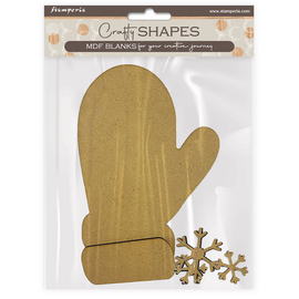 Stamperia - MDF Crafty Shapes - Gloves & Snowflakes