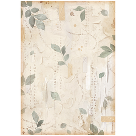 Stamperia - Create Happiness Secret Diary - A4 Rice Paper "Leaves"