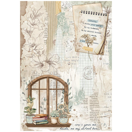 Stamperia - Create Happiness Secret Diary - A4 Rice Paper "Window"