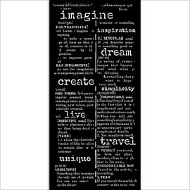 Stamperia - Create Happiness Secret Diary - Stencil 12x25cm - Dictionary