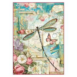 Stamperia - Wonderland - A4 Rice Paper "Dragonfly"