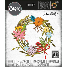 Sizzix - Tim Holtz Thinlits - Vault Funky Floral Wreath (666563)