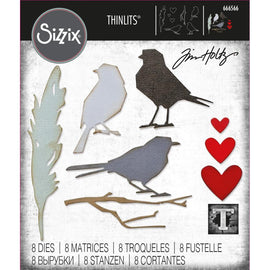 Sizzix - Tim Holtz Thinlits - Vault Lovebirds (666566)